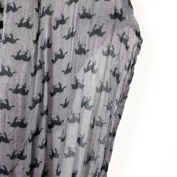 Horse Patterned Grey & Black Infinity Scarf - Picture 2 of 4